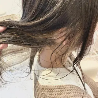 カラー ブリーチなしWカラー /酸性ストレート河本のヘアスタイル