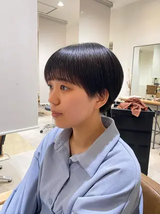 ショート カラー クロスパーマ🥇韓国 ヘア🇰🇷濵田航希のヘアスタイル