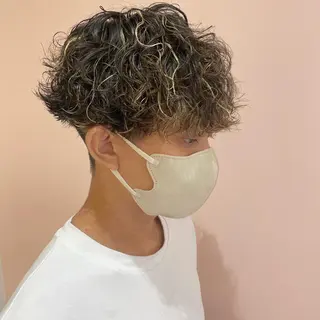パーマ メンズ 似合わせカット/ ハイトーンchimiのヘアスタイル