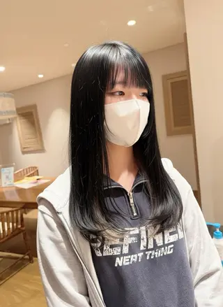 セミロング 津田 幹太のヘアスタイル