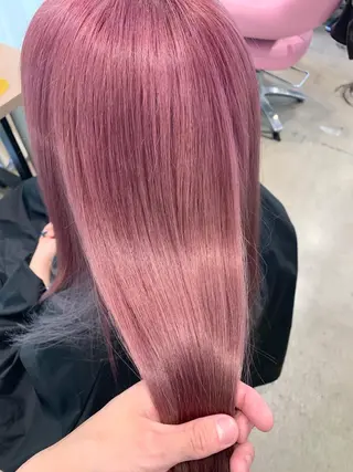 セミロング 🍀ケアブリーチ カラー🍀坂井のヘアスタイル