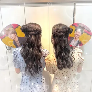 ロング ヘアアレンジ ヘアメ🎀エクステ 🪽横浜/しほ🧸のヘアスタイル