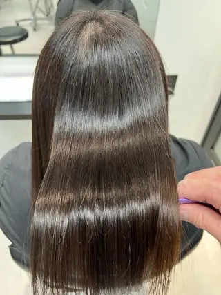 ロング 髪質改善/縮毛矯正 艶カラー/珠聡のヘアスタイル