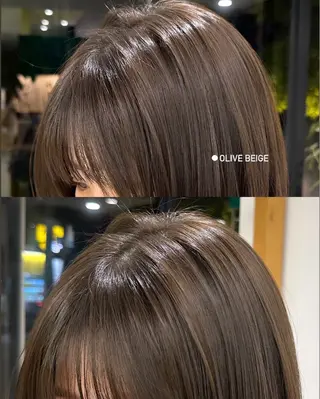 ミディアム カラー M所属・ハイトーン/透け感 カラー🎀真香のヘアスタイル