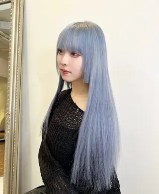 ロング カラー ANKH CROSS 🦋mako🦋のヘアスタイル