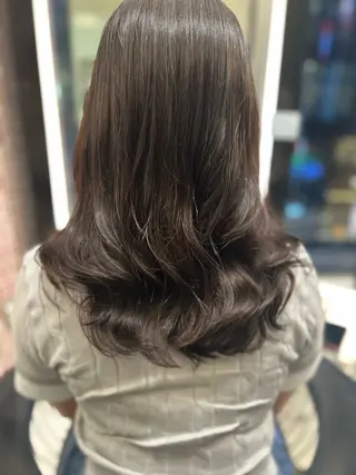 ミディアム カラー 垢抜けヘア 韓国ヘア銀座近下菜央のヘアスタイル