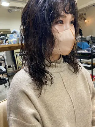 セミロング パーマ パーマ美容師 hanaのヘアスタイル