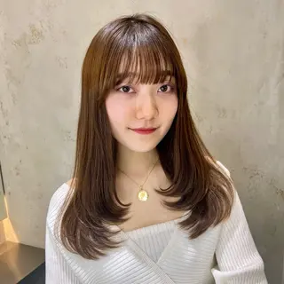 セミロング レイヤーくびれヘア アレンジmanakaのヘアスタイル