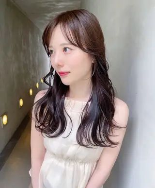 セミロング カラー AiM 大名のヘアスタイル