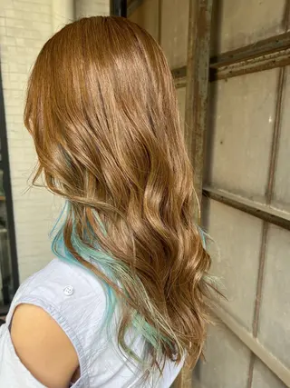 ロング カラー 鈴木 達成のヘアスタイル