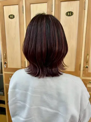 ミディアム カラー YUIMARL SAEのヘアスタイル