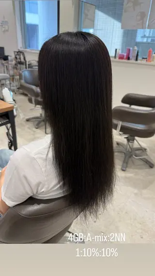 ロング カラー 髪質改善カラー ゆづきのヘアスタイル