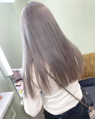 ロング rina／ベージュ ワンホン/韓国ヘアのヘアスタイル