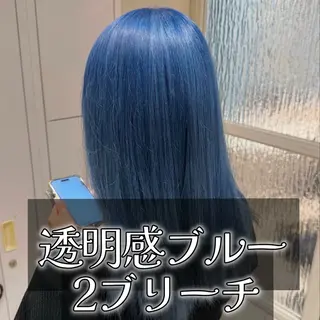 ロング カラー ハイトーンカラー/ 青髪/💙みずき💙のヘアスタイル