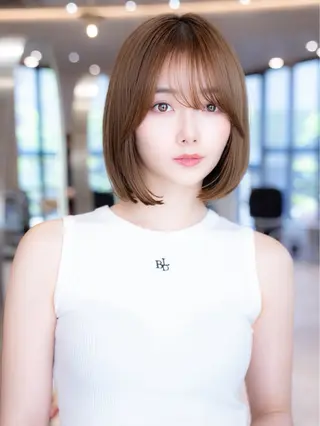 カラー 渋谷/レイヤーボブ・ 韓国ボブ特化/楓のヘアスタイル