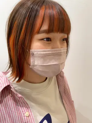 ショート カラー 田中 あやなのヘアスタイル