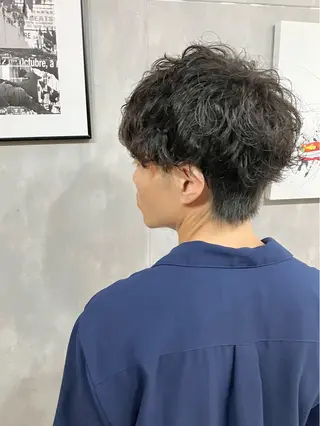 ショート パーマ メンズ 🟦西荻窪メンズ特化 美容師🟦Yu-Jiのヘアスタイル