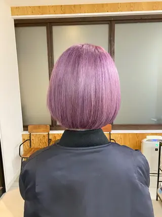 カラー ブリーチカラー よねだまことのヘアスタイル