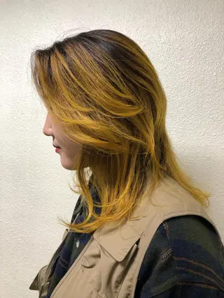 セミロング カラー spooopy所属・🕊大垣 めぐみ🕊のヘアスタイル