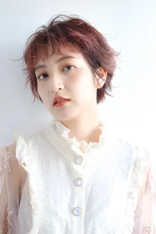 ショート カラー ノンダメージサロン まつうらるなのヘアスタイル