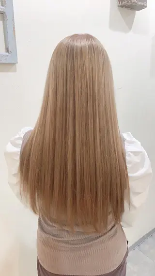 ロング カラー 透明感/ 美髪矯正/田中恭のヘアスタイル