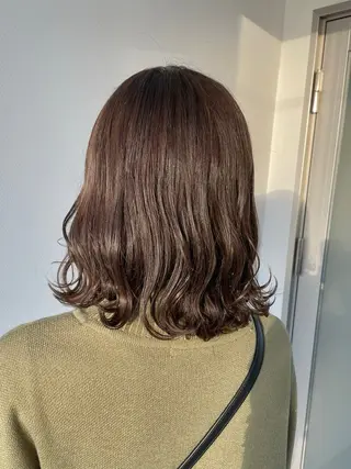 ミディアム ベージュカラー🧸/ 松崎/東区/田中理沙のヘアスタイル