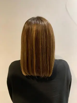 ミディアム 縮毛矯正/髪質改善/ 石橋代智のヘアスタイル