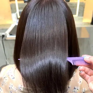 ミディアム カラー ボブ/くびれボブ/ 髪質改善/Ru-kaのヘアスタイル