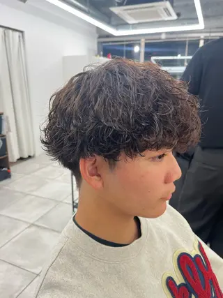 ショート カラー パーマ メンズ 🏆メンズヘア特化 🥇代表りんぺーのヘアスタイル