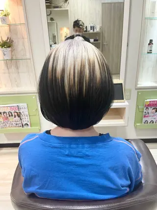 ショート カラー 🌈派手髪ハイトーン 🌈鈴木亮太🌈のヘアスタイル