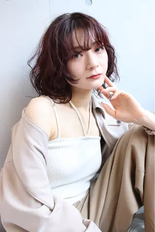 ショート カラー パーマ 遊人所属・濱口 健二のヘアスタイル