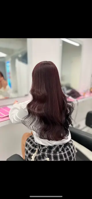 ロング カラー ガーリー♡女の子っぽ ヘア♡ピンクカラー♡のヘアスタイル