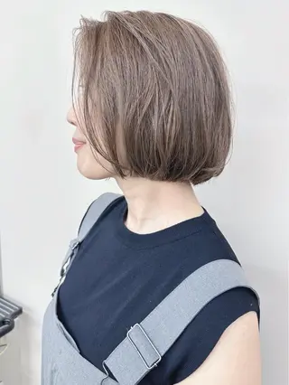 ショート パーマボブ/丸みボブ /くせ毛/とういのヘアスタイル