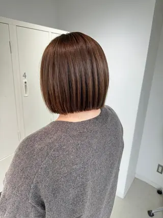 ショート カラー 店長 MANAMI /ブリーチ/骨格ボブのヘアスタイル