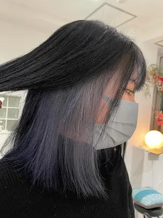 ミディアム カラー 京都美容師 塩のヘアスタイル