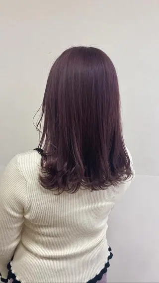 ミディアム カラー ヘアアレンジ 丸谷 みくのネイルデザイン