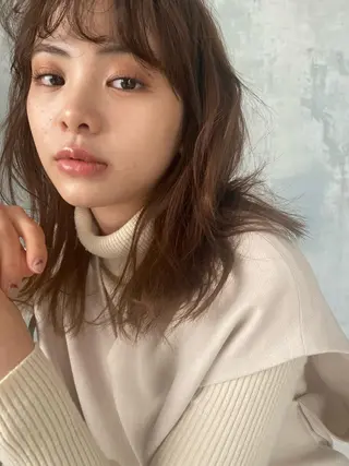 ミディアム カラー パーマ freelance lab所属・iizuka akiのヘアスタイル