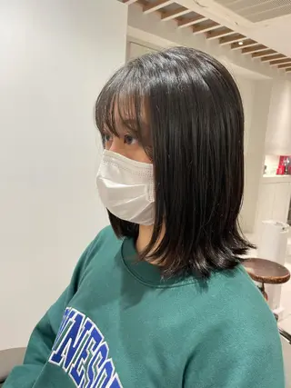 ミディアム 太田ありさ クリーミーヘアカラーのヘアスタイル
