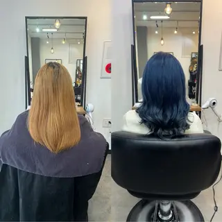 ミディアム カラー 髙橋 李里亜のヘアスタイル