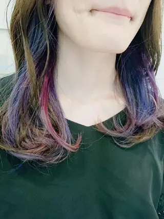 セミロング カラー GO TODAY SHAiRE SALON キラリトギンザ店所属・🐱higajo🐱 比嘉門(ヒガジョウ)のヘアスタイル