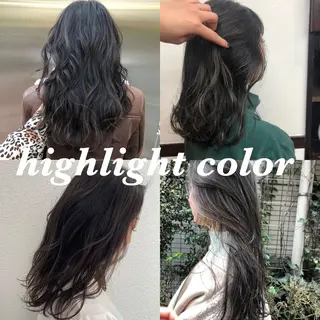 ミディアム カラー イシカワ エリナのヘアスタイル