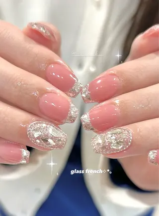 ネイル 🎀チーク/ちゅるん 🫧chisa🎀のネイルデザイン