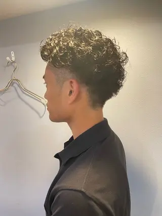 パーマ メンズ フリーランスシェアサロンルレイル所属・心斎橋/メンズ /ルレイル/地形真希のヘアスタイル
