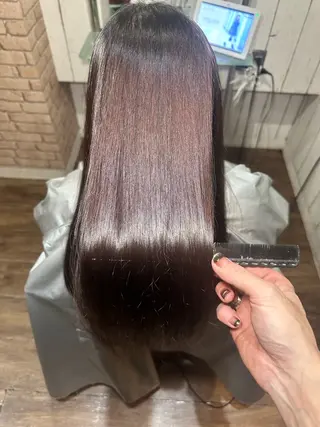 ロング カラー ヘアアレンジ MiU所属・韓国×髪質改善×美髪 縮毛矯正×レイヤーのヘアスタイル