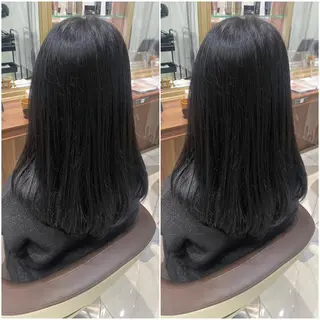 セミロング カラー 全席個室　暖色カラー Zina松園優香🌸のヘアスタイル