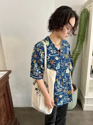 ショート パーマ 千葉 郁也のヘアスタイル