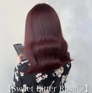 ミディアム カラー ブリーチなし Wカラー🩷星野翔太のヘアスタイル