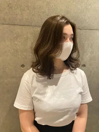ミディアム カラー 透明感カラー/ レイヤーkotonoのヘアスタイル