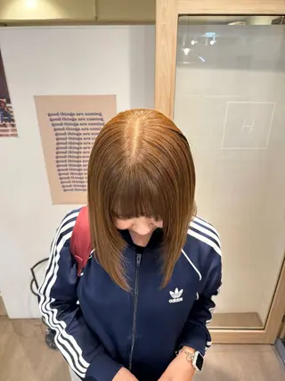 ミディアム カラー H 梅田所属・藤本 泰のヘアスタイル