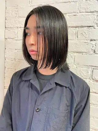 ミディアム メンズ sola方南町所属・原一真/ 外国人ショートヘアのヘアスタイル